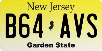 NJ license plate B64AVS
