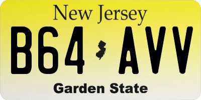 NJ license plate B64AVV