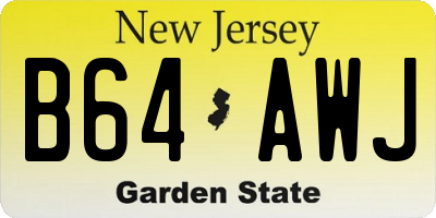 NJ license plate B64AWJ