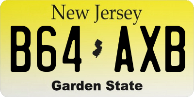 NJ license plate B64AXB