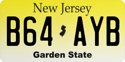 NJ license plate B64AYB