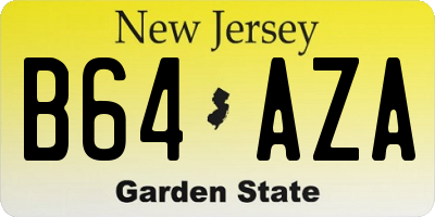 NJ license plate B64AZA
