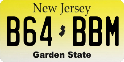 NJ license plate B64BBM