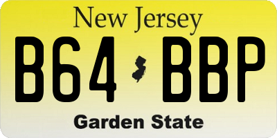 NJ license plate B64BBP