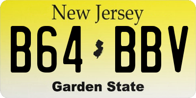 NJ license plate B64BBV