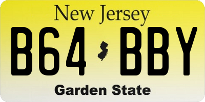 NJ license plate B64BBY