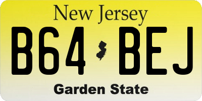 NJ license plate B64BEJ