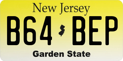 NJ license plate B64BEP
