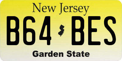 NJ license plate B64BES