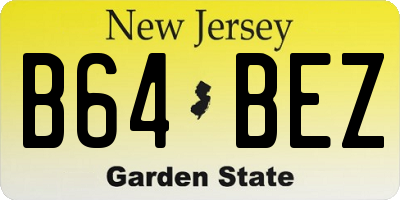 NJ license plate B64BEZ