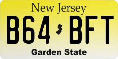 NJ license plate B64BFT