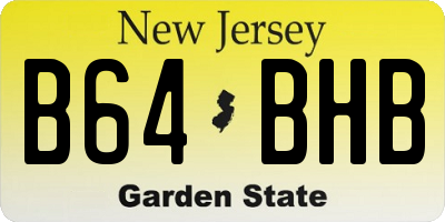NJ license plate B64BHB