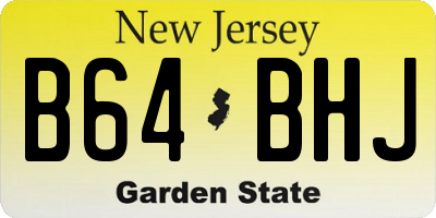 NJ license plate B64BHJ