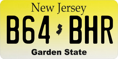 NJ license plate B64BHR