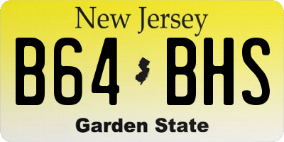 NJ license plate B64BHS