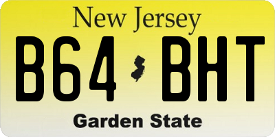 NJ license plate B64BHT