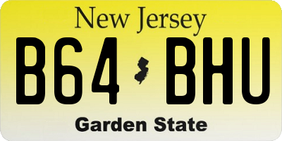 NJ license plate B64BHU