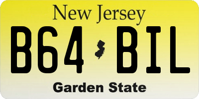NJ license plate B64BIL