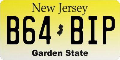 NJ license plate B64BIP