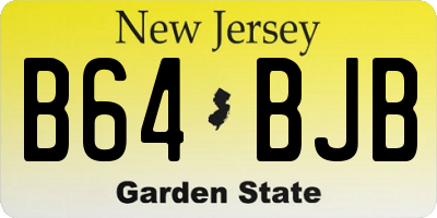 NJ license plate B64BJB