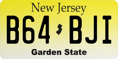 NJ license plate B64BJI