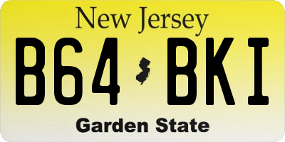 NJ license plate B64BKI