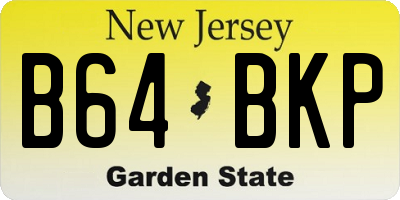 NJ license plate B64BKP