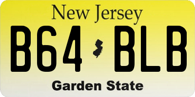 NJ license plate B64BLB