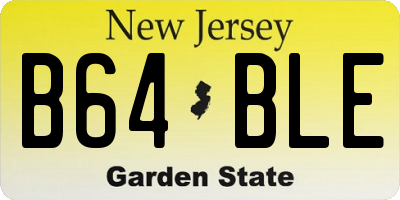 NJ license plate B64BLE