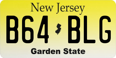NJ license plate B64BLG