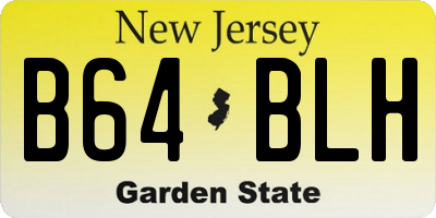NJ license plate B64BLH