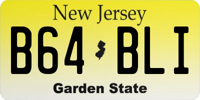 NJ license plate B64BLI