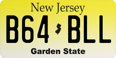 NJ license plate B64BLL