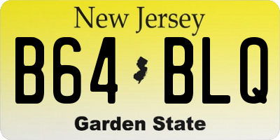 NJ license plate B64BLQ