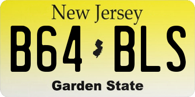 NJ license plate B64BLS