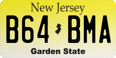 NJ license plate B64BMA