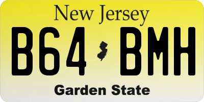 NJ license plate B64BMH