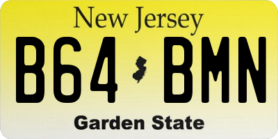 NJ license plate B64BMN