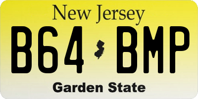 NJ license plate B64BMP