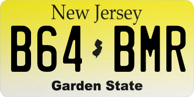 NJ license plate B64BMR