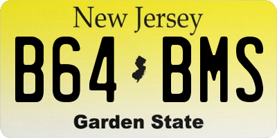 NJ license plate B64BMS