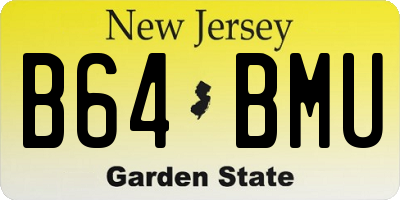 NJ license plate B64BMU