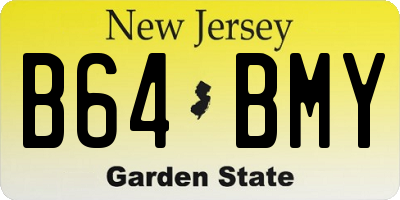 NJ license plate B64BMY