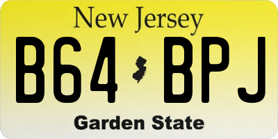 NJ license plate B64BPJ