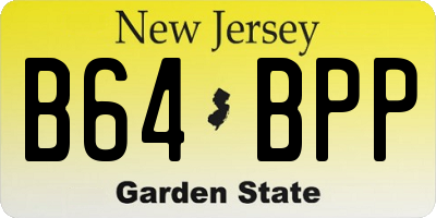 NJ license plate B64BPP