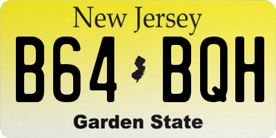 NJ license plate B64BQH