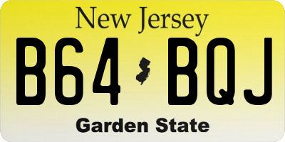 NJ license plate B64BQJ