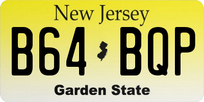 NJ license plate B64BQP
