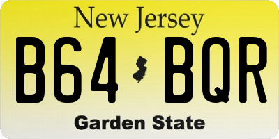 NJ license plate B64BQR