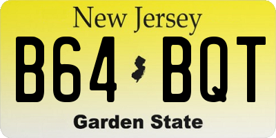 NJ license plate B64BQT